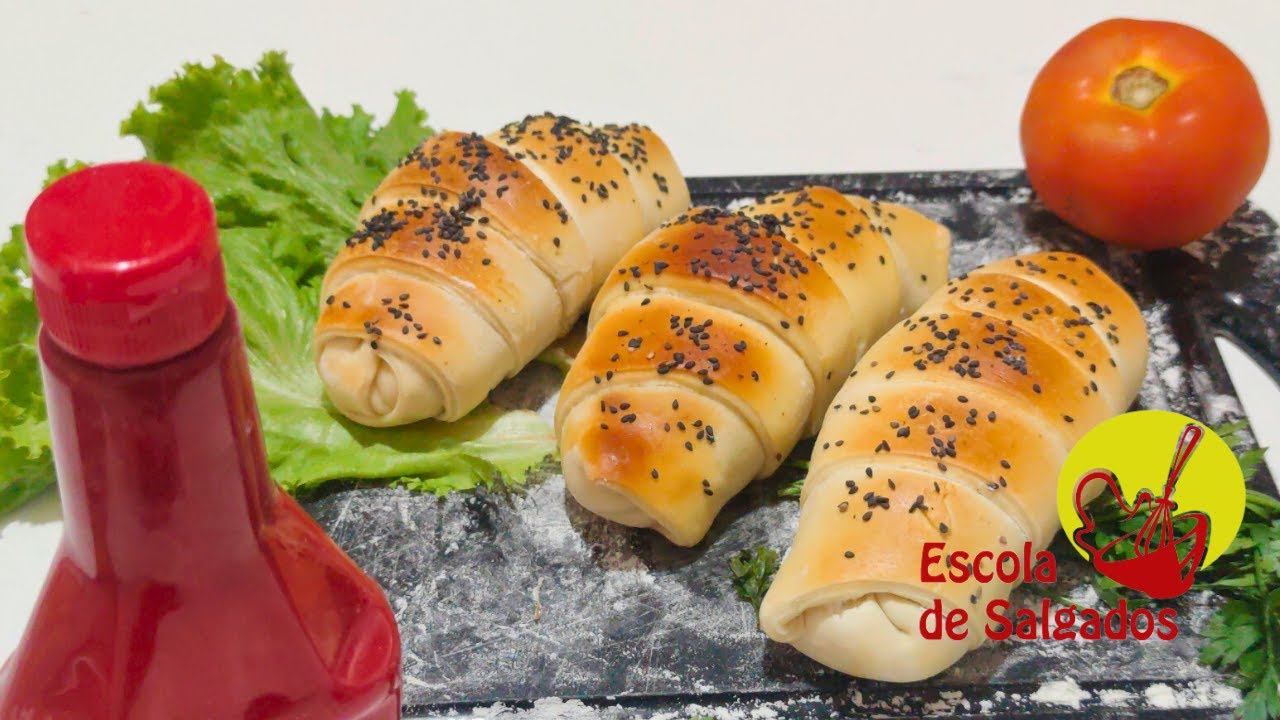 Como fazer croissant de calabresa cremosa