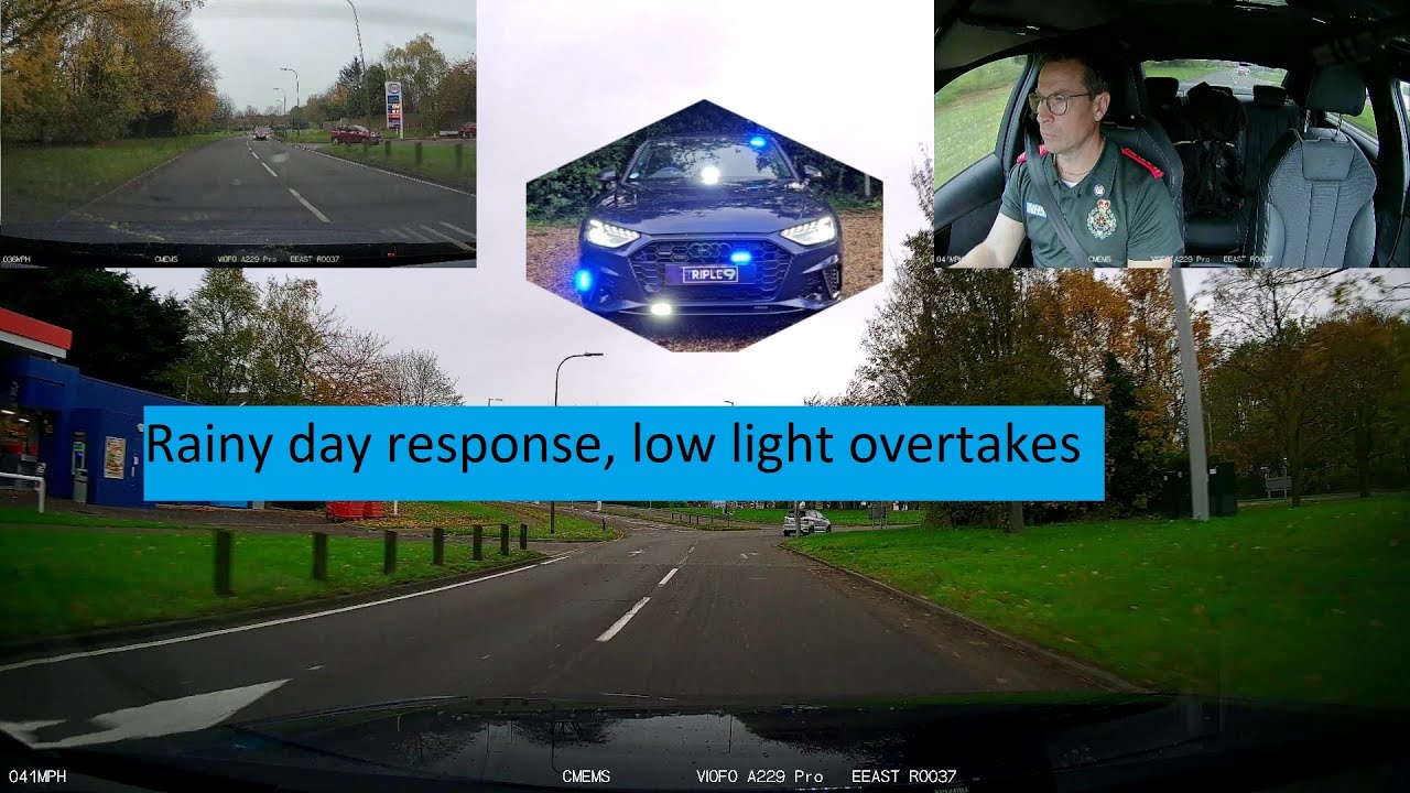 Rainy day overtakes - 999 response