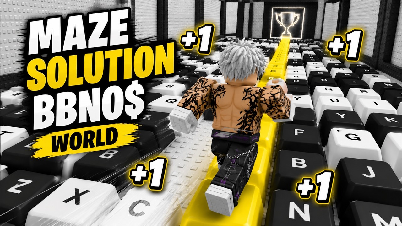 Complete Maze Solution (STAGE 14) in BBNO$ World | +1 Speed Keyboard Escape