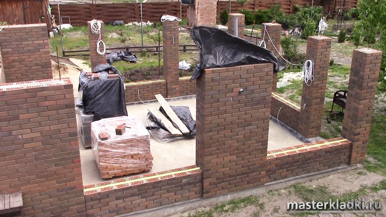 БЕСЕДКА из клинкера. Закончили объект/Шмалим с братухой до упора