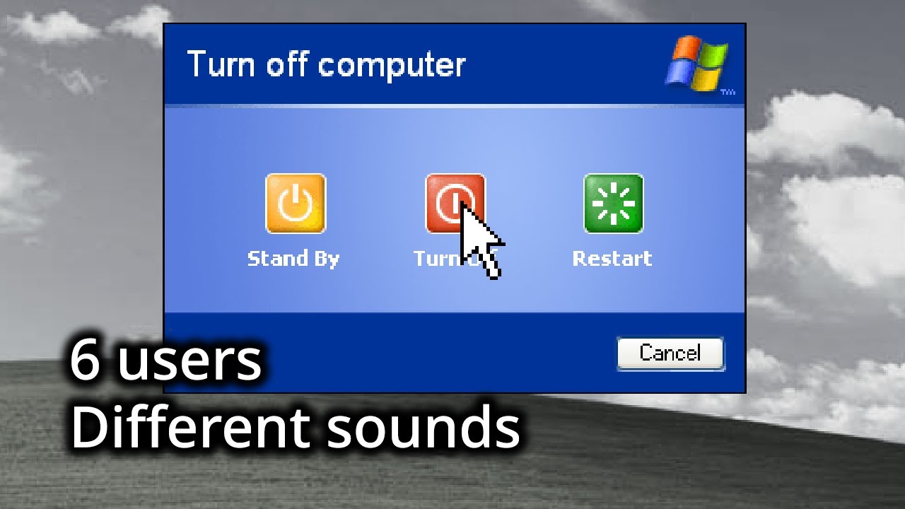 What Happens If You Shut Down Windows with 6 Users with Different Sounds?