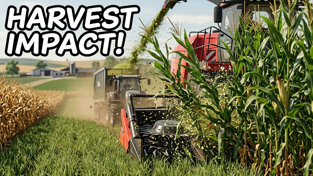Chopping Corn for Silage on the First Generation Farm - Farming Simulator 25