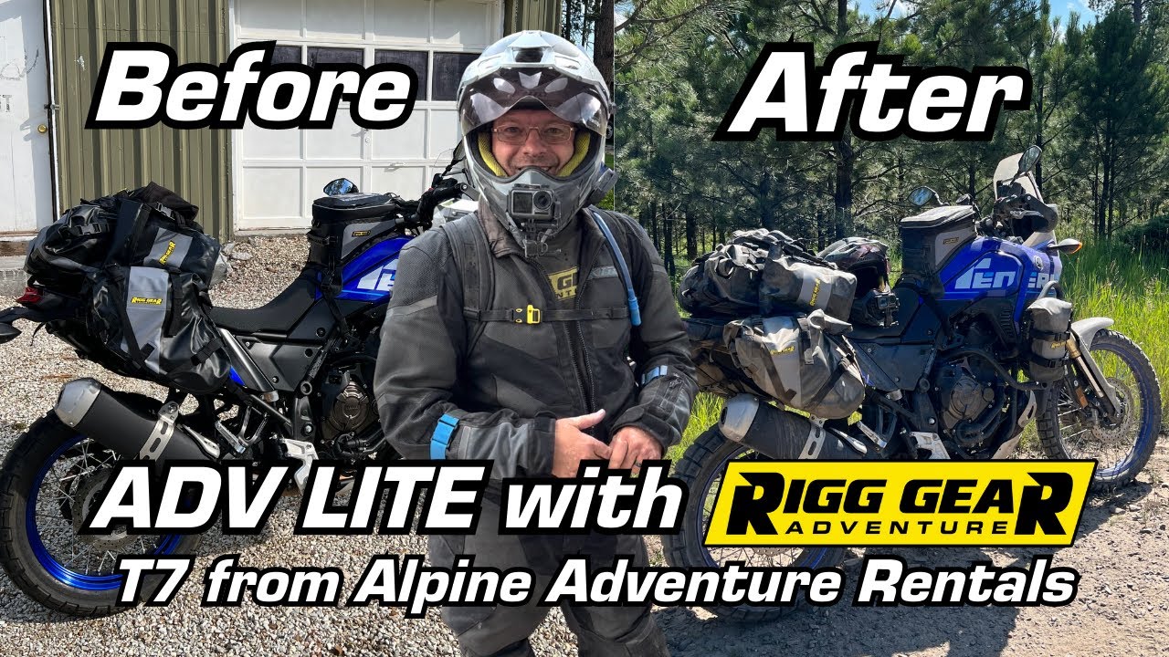Rigg Gear Adv Lite Hurricane Luggage Set-Up | Tank Bag | Tail Bag Saddlebags | Yamaha T7 #shorts