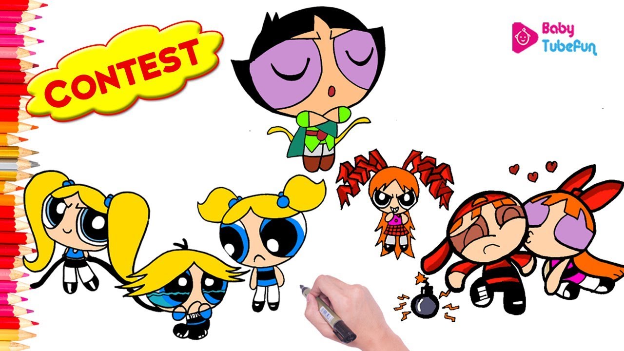 Coloring Powerpuff Girls Rowdyruff Boys (Las Chicas Superpoderosas)Blossom Bubbles Buttercup