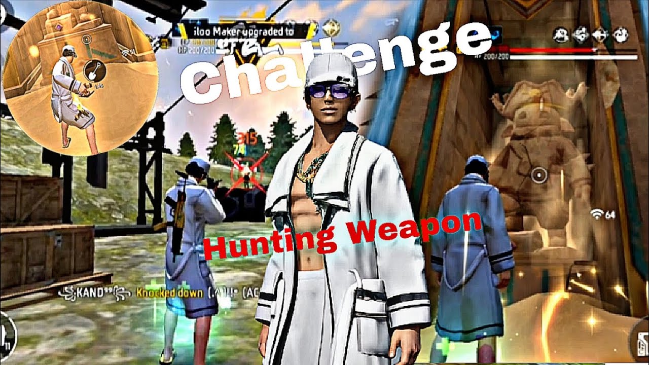 HUNTING Weapon challenge in Solo vs Squad -Free Fire 🔥🔥