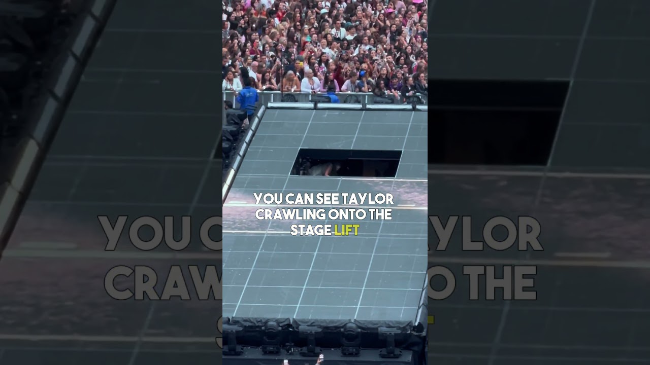 Taylor Swift's entrance onto the stage for The Tortured Poets Department set