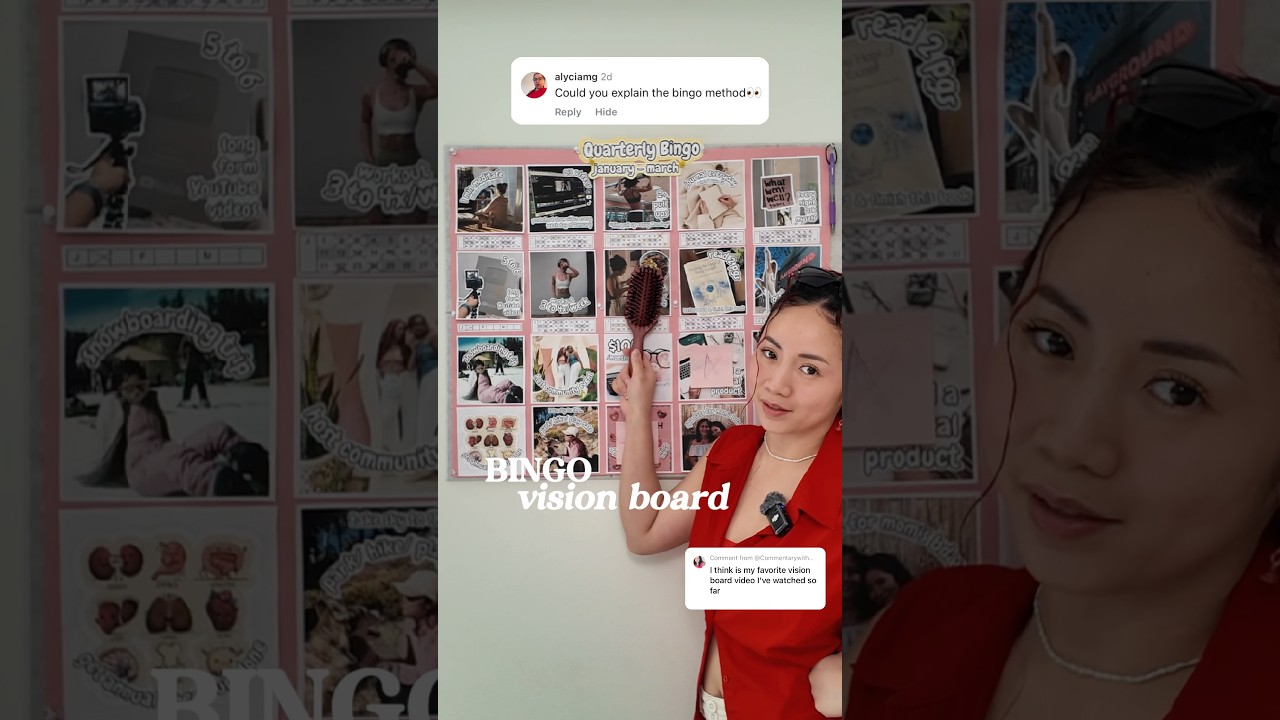 How to turn your Vision Board into a BINGO game! 🙌🏼 #2025vision #visionboard