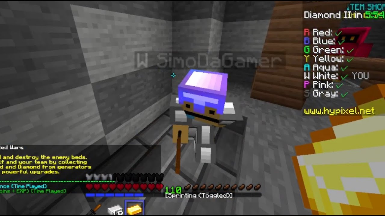 Uncut bedwars with SimoDaGamer ft. moonwalking