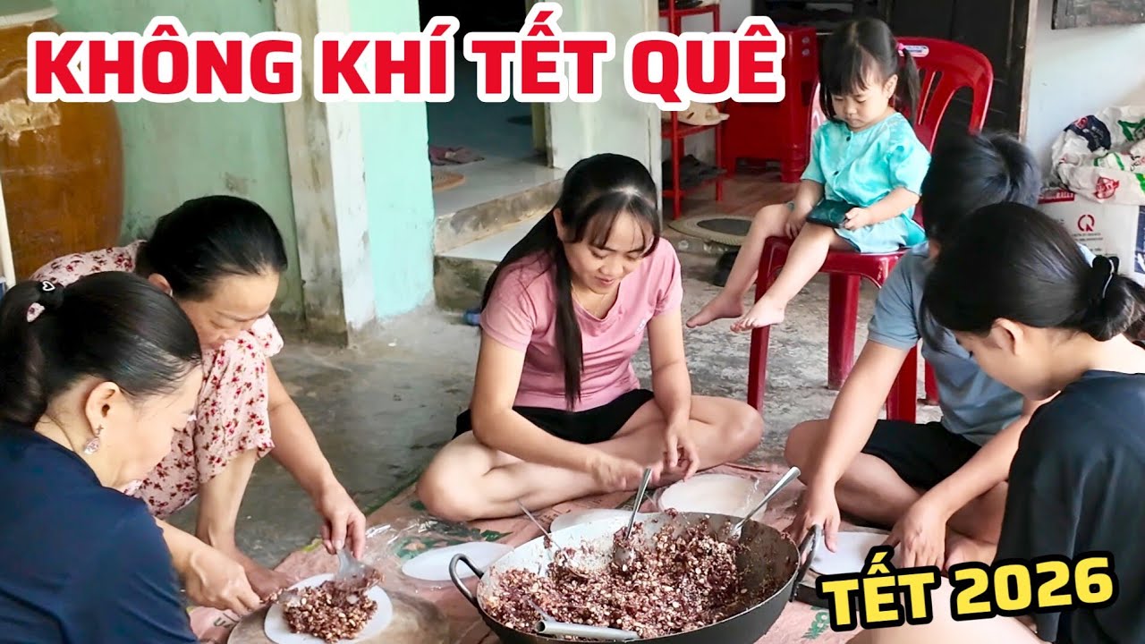 Tết Quê: Cả Nhà Cùng Làm Bánh Mứt – Khoảnh Khắc Đoàn Viên Đầy Yêu Thương.