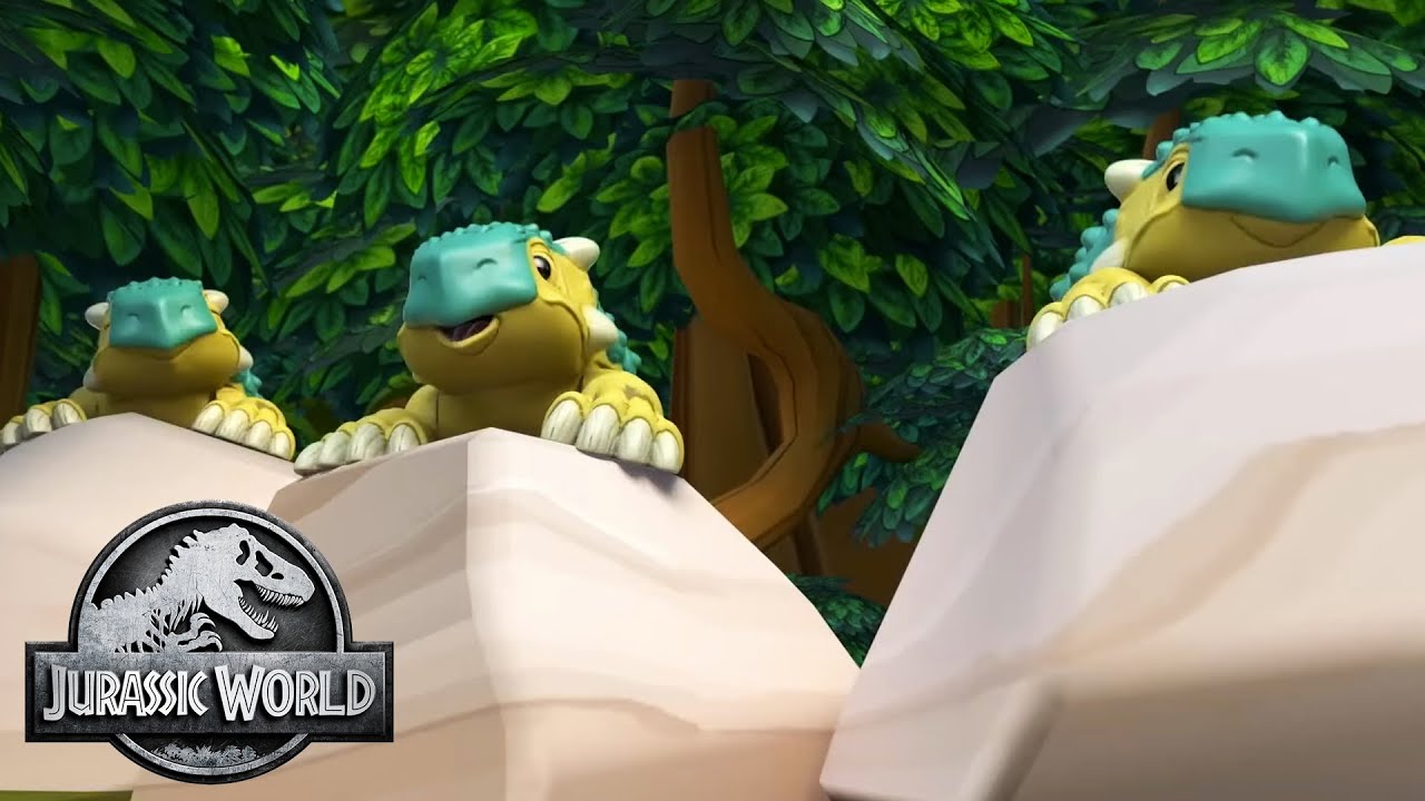 Where is the Sneaky Ankylosaurus? | Jurassic World | Kids Adventure Show | Dinosaur Cartoons