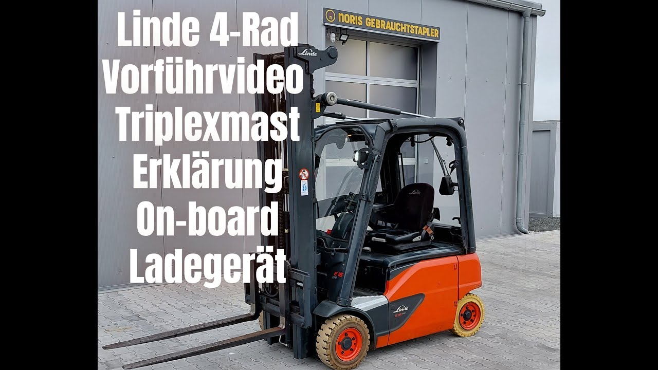 Linde E16P Evo Elektrostapler mit Erklärung des On Board Ladegeräts Noris Gebrauchtstapler GmbH