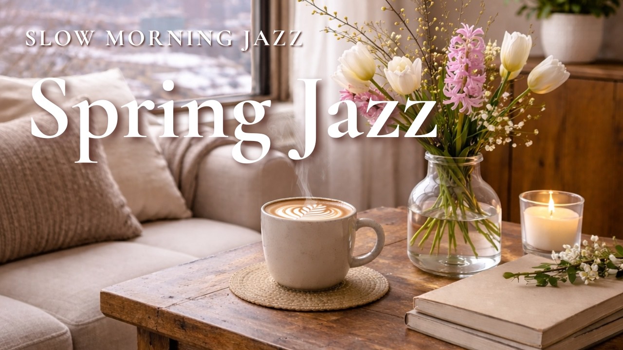 Slow Morning Jazz | Soft Spling Light & Fresh Tulips (1 Hour)