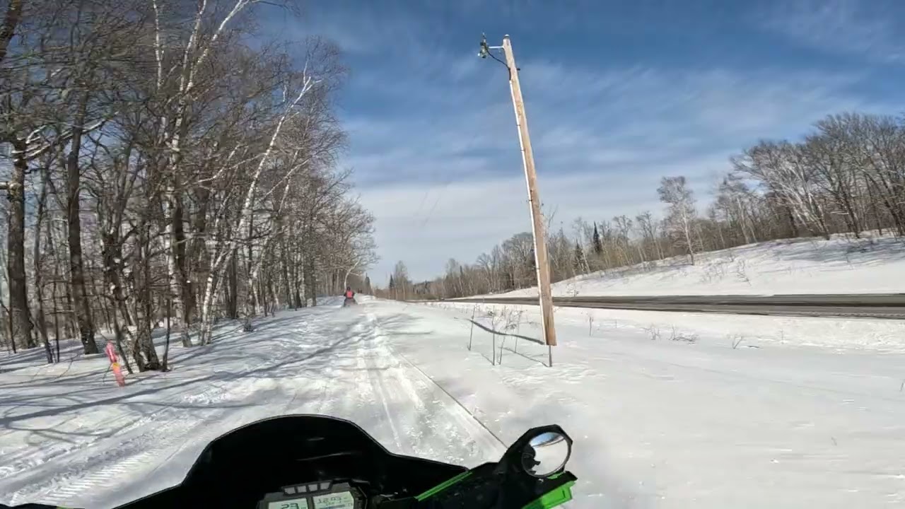 Snowmobiling, Mille Lacs Casino to Pequot Lakes, MN 2.25.23