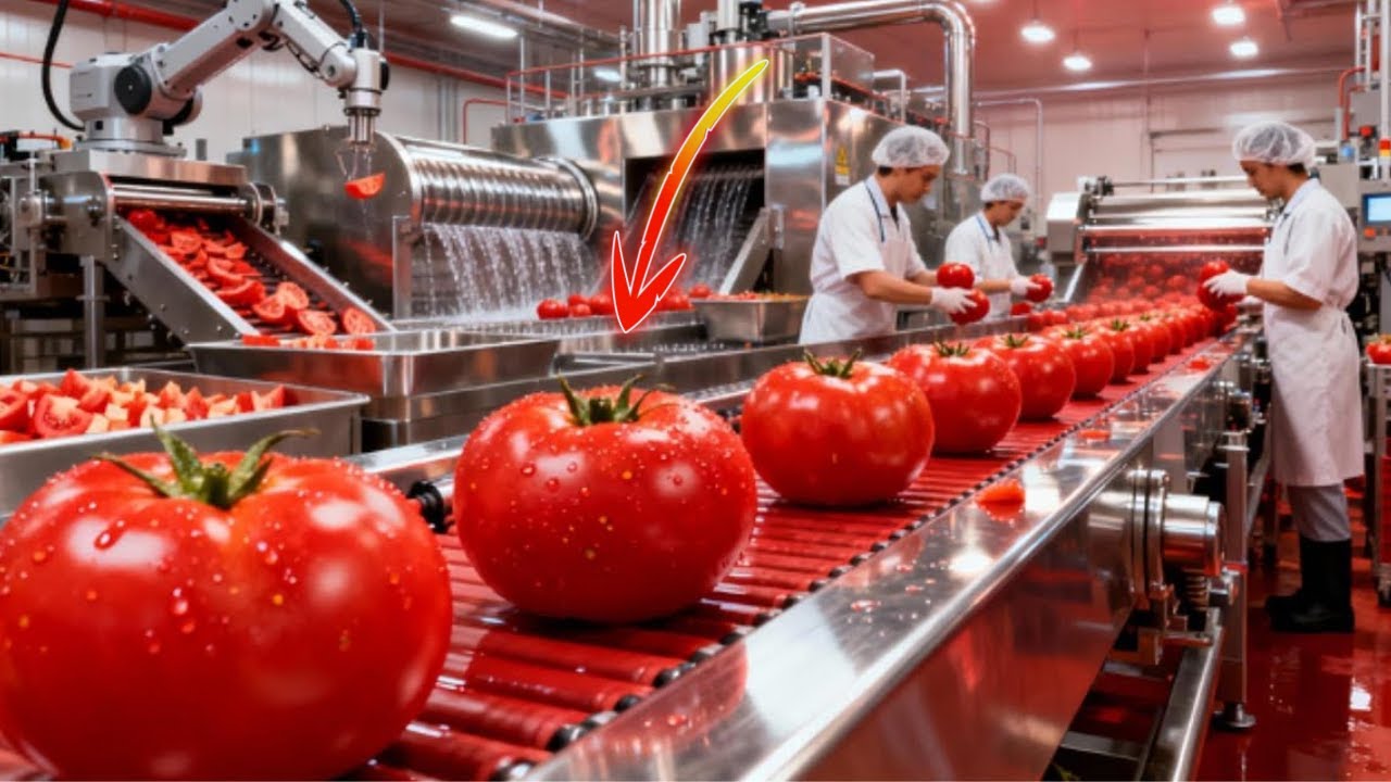 Fresh Tomatoes ➜ Premium Tomato Paste 🍅| Full Industrial Factory Process