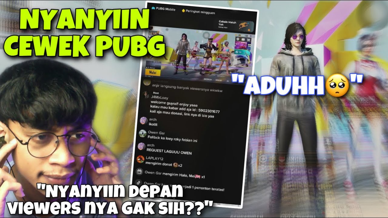 MASUK LIVE STREAMING CEWEK TIKTOK | NGAMEN PUBG