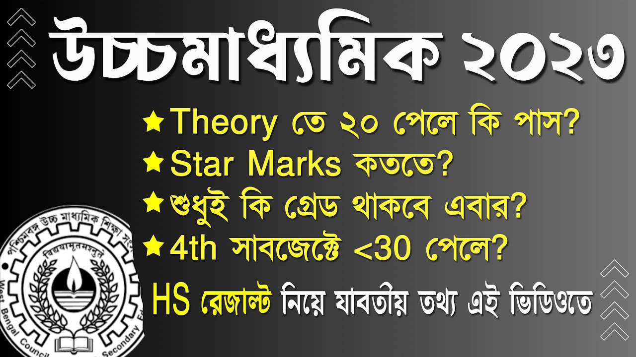 HS 2023 Grading System | পাস নাম্বার কত হয় ? HS 2023 Star Marks, 1st Division Marks//HS Result 2023