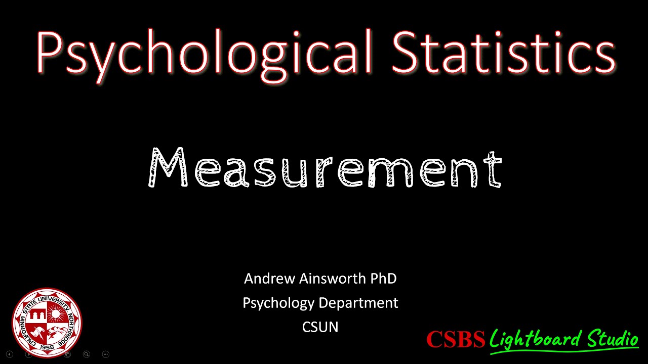 Psy320: Measurement