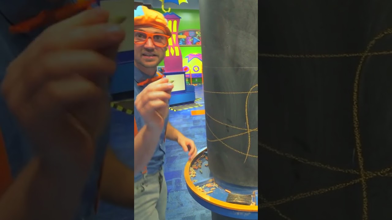 Blippi's Chalk Art Masterpiece 🎨🧡🩵 #blippi