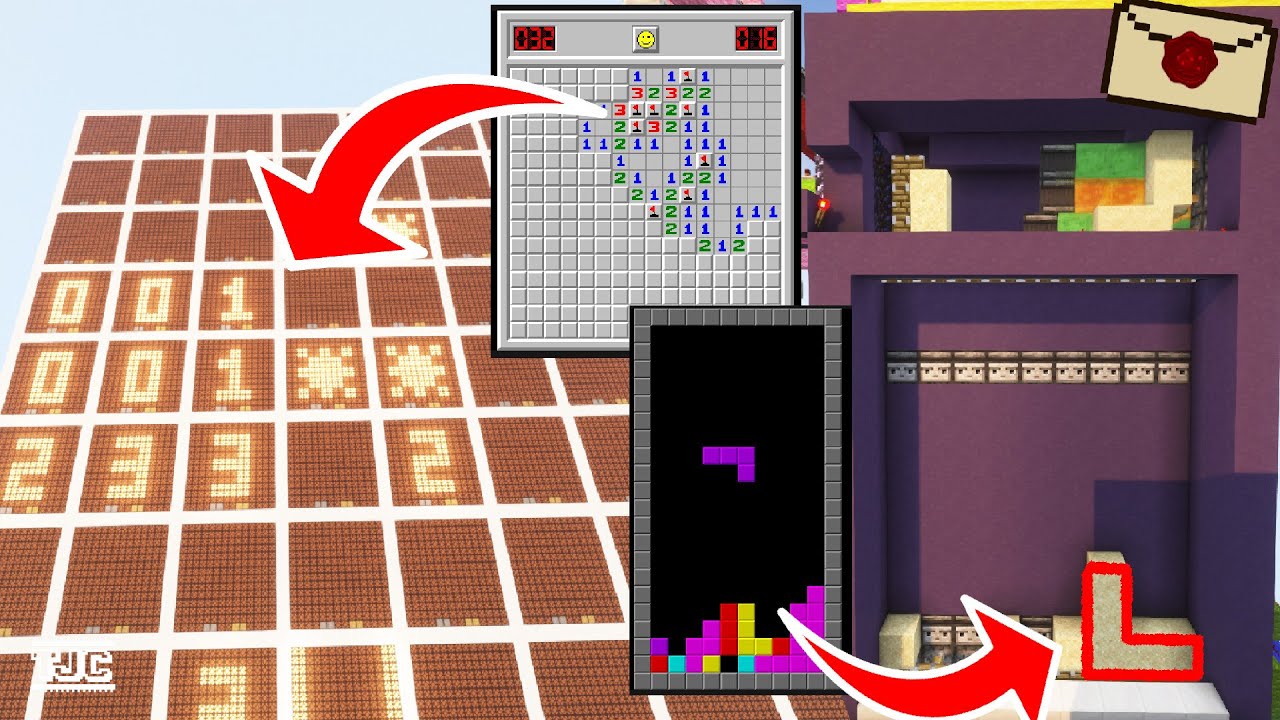 TETRIS, AUTORENNEN, MINESWEEPER & mehr - NUR MIT REDSTONE GEBAUT📪