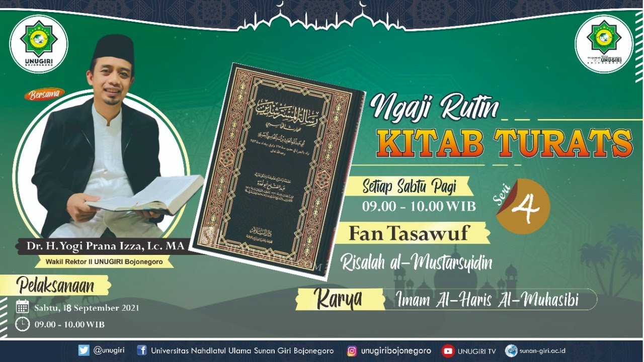 NGAJI TURATS : Dr. K.H. Yogi Prana Izza, Lc. MA 