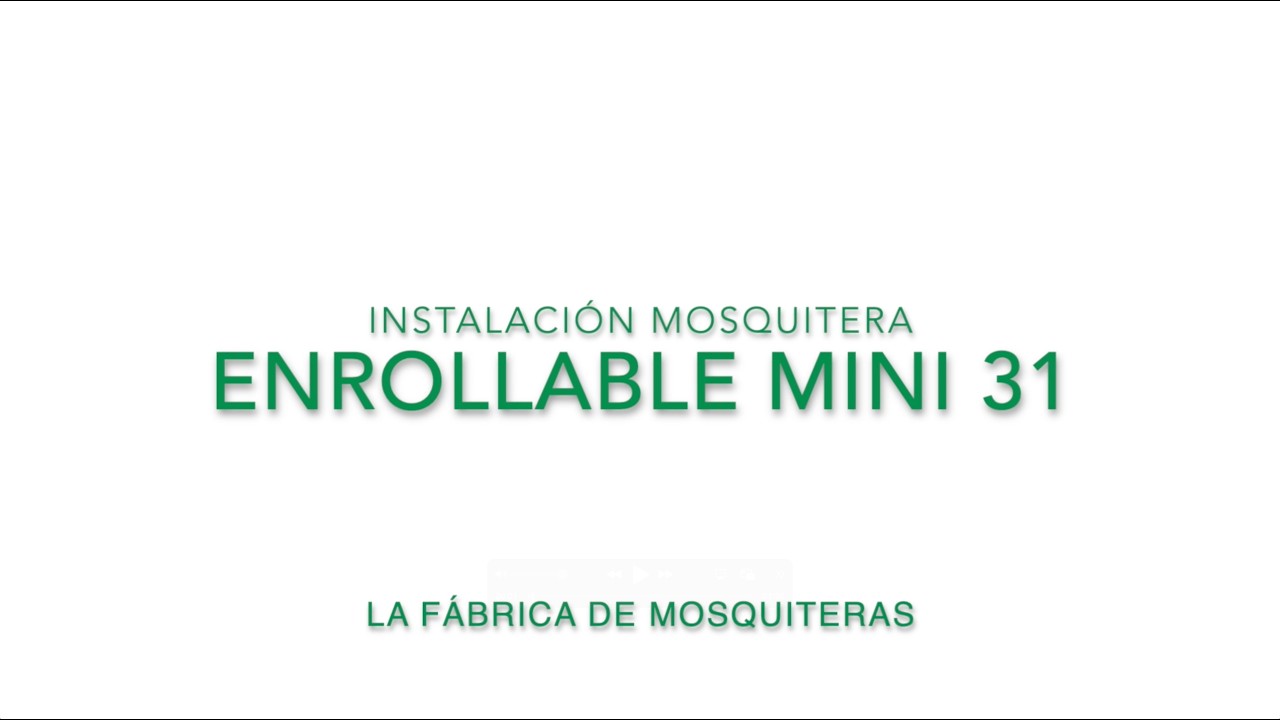 Cómo instalar la mosquitera enrollable Mini 31 | La Fábrica de Mosquiteras