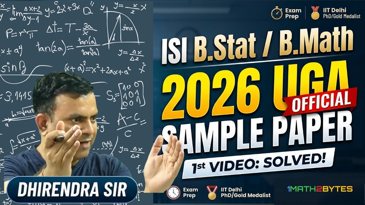 LIVE: ISI B.Stat / B. Math Prep | 2026 - Sample Question Paper UGA