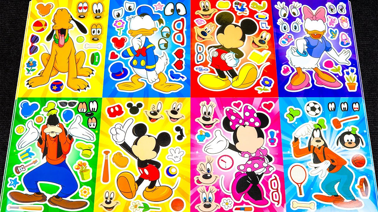 DISNEY STICKER BOOK MAKEOVER | FUN STICKER ACTIVITIES WITH MICKEY MOUSE & DONALD DUCK!