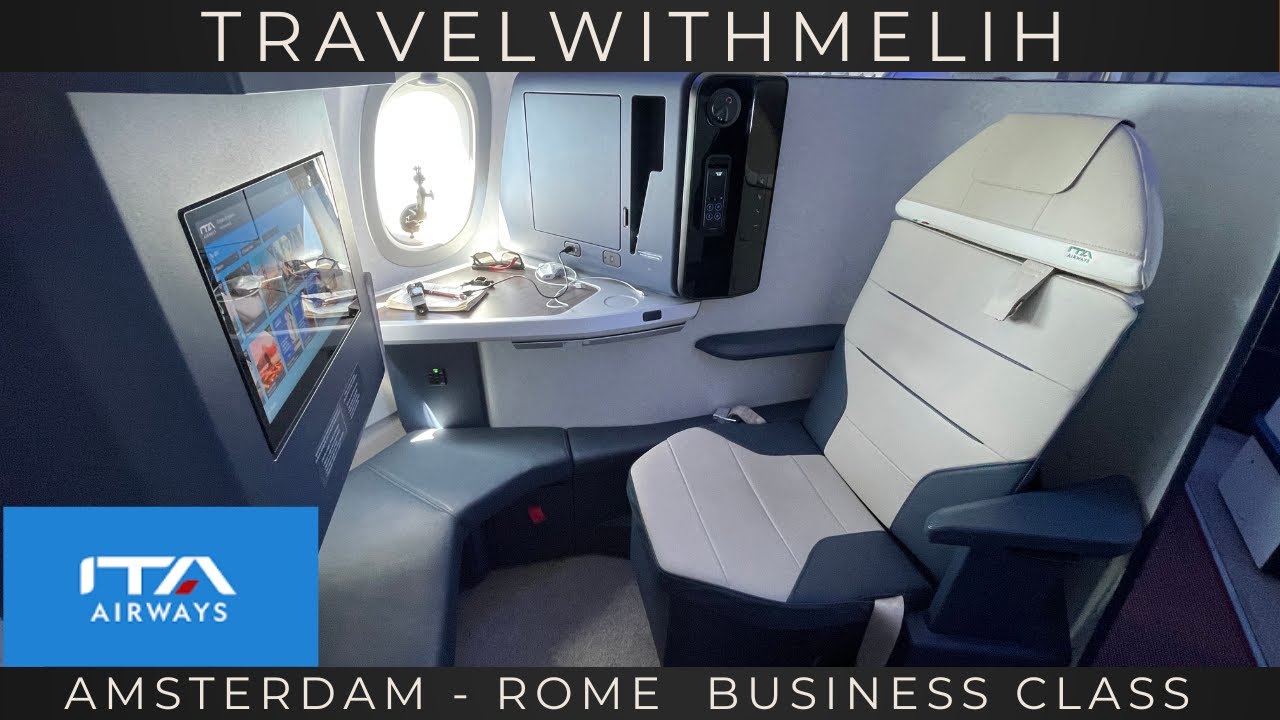 IS THIS THE NEW WAY TO TRAVEL IN EUROPE?? ITA AIRWAYS A321NEO BUSINESS CLASS AMSTERDAM - ROME!!