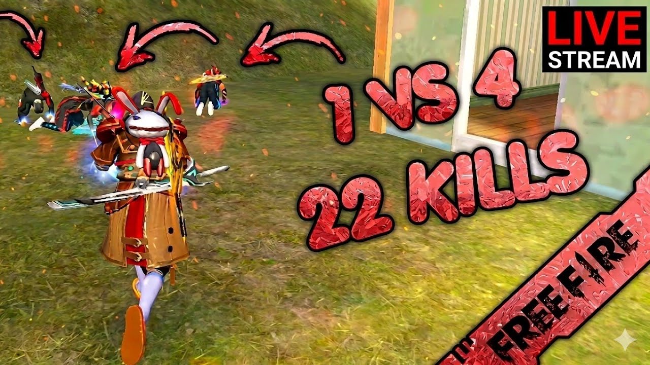 🔴 LIVE: 1 VS 4 CLUTCH + 22 KILLS! 😱 SNIPER KING IS BACK | Free Fire MAX