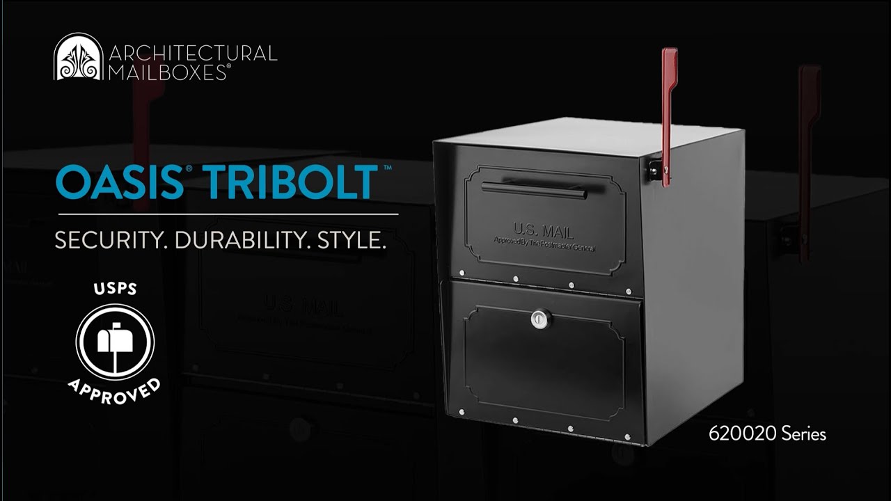 620020 Oasis® TriBolt Locking Post Mount Mailbox - Features and Benefits