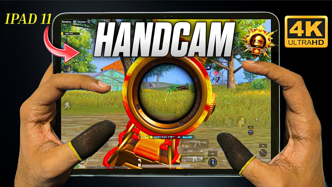 iPad 11 A16 😍 BGMI HANDCAM Smooth + 60 FPS 🔥 pubg test / Gameplay/ Best sensitivity