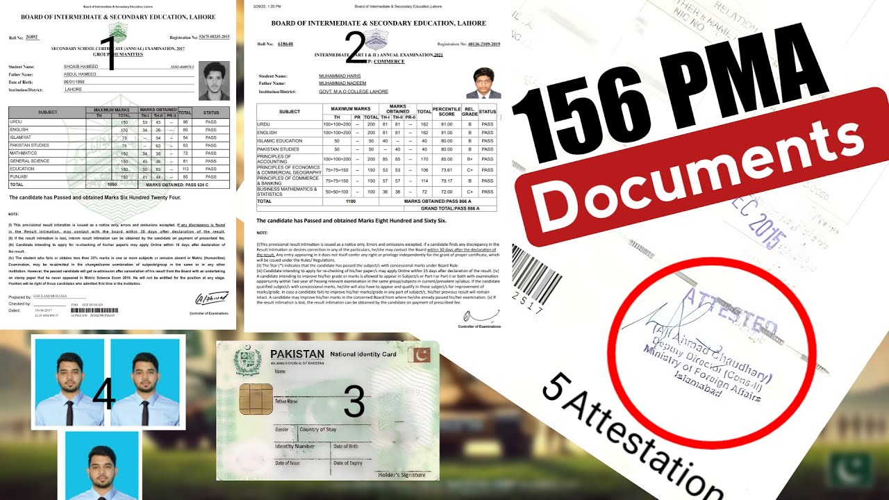 156 PMA Long Course Documents || PMA Required Documents