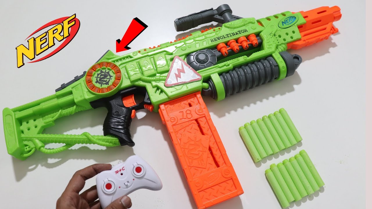 Nerf Revoltinator Zombie Strike Toy Gun Unboxing & Testing IN Hindi