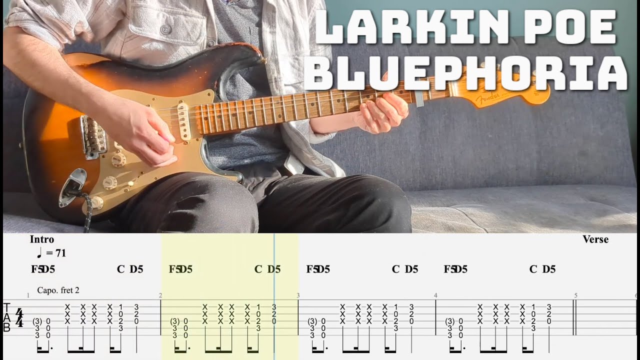 Larkin Poe - Bluephoria #guitar #lesson / #cover
