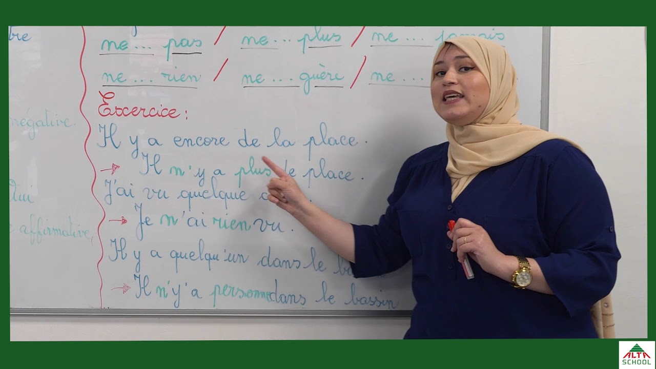 Mme guittoun - cours de français les formes de phrases - 4ème année primaire