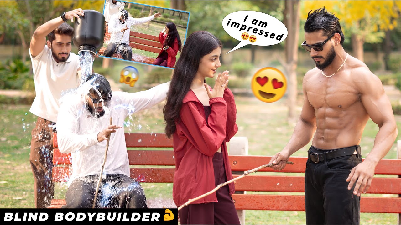 Andhe Bodybuilder Ko Shirtless Bheega Dekh Ladki Ka Mann Dol Gym 😍😂|| FitManjeet