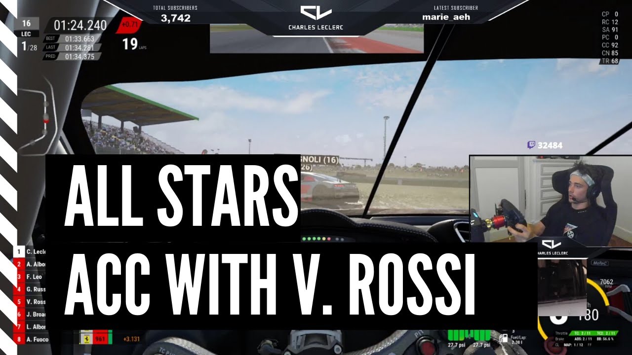 Charles Leclerc Racing - ACC ALL STARS NIGHT with Valentino Rossi
