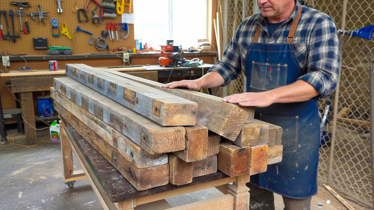 Master Woodworking! Creative Sofa Furniture Design Made From Old Wood and Barrels
