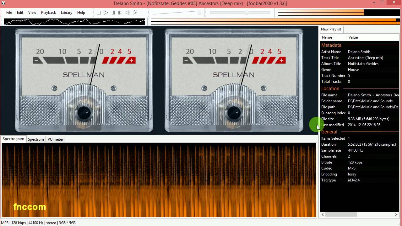 Foobar Player VU Plugins