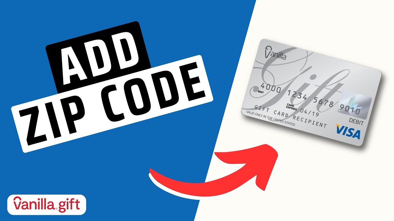 Как добавить почтовый индекс на подарочную карту Vanilla Visa