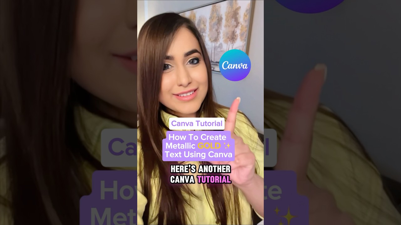 Как создать золотой текст с помощью градиентов Canva 🤯