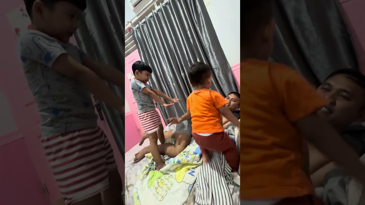 Pertarungan duo krucil dan bapaknya 🤣🤣🤣