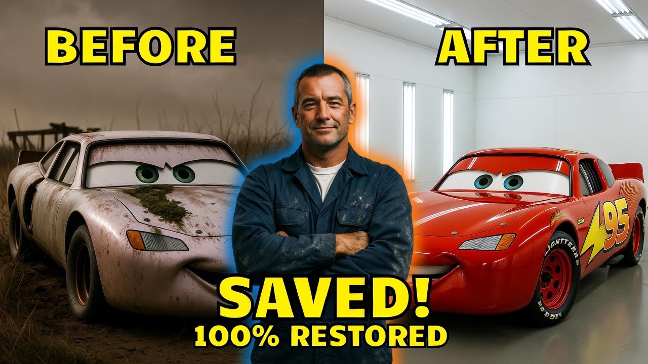 ASMR Car Restoration | Lightning McQueen (Back to Life) Full Rebuild From Forgotten Racer