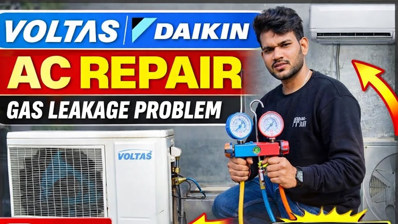 Vlog 77 | Voltas & Daikin AC Cooling Issue | Gas Leak Repair Solution | Govandi Mumbai 🫣🛠️