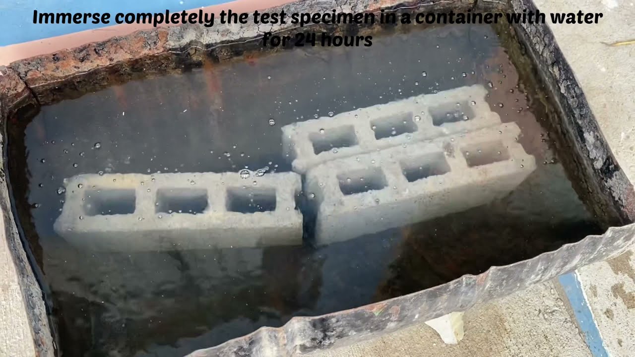 Determination of Moisture Content and Absorption of CHB (Concrete Hollow Blocks)