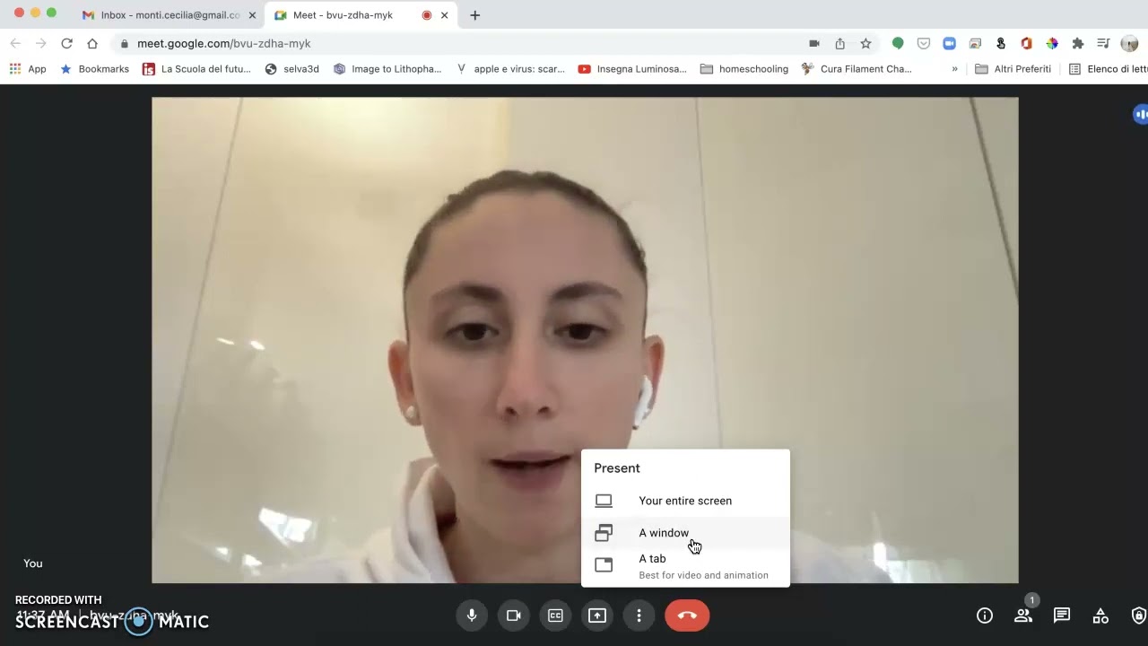 Svolgere una lezione su Google Meet e condividere un Power Point