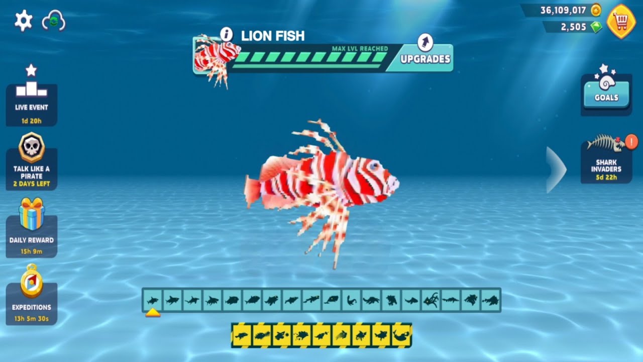 NEW LION FISH PLAYABLE IN Hungry Shark Evolution