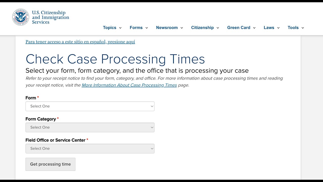 How to Check Your Case Processing Times with USCIS