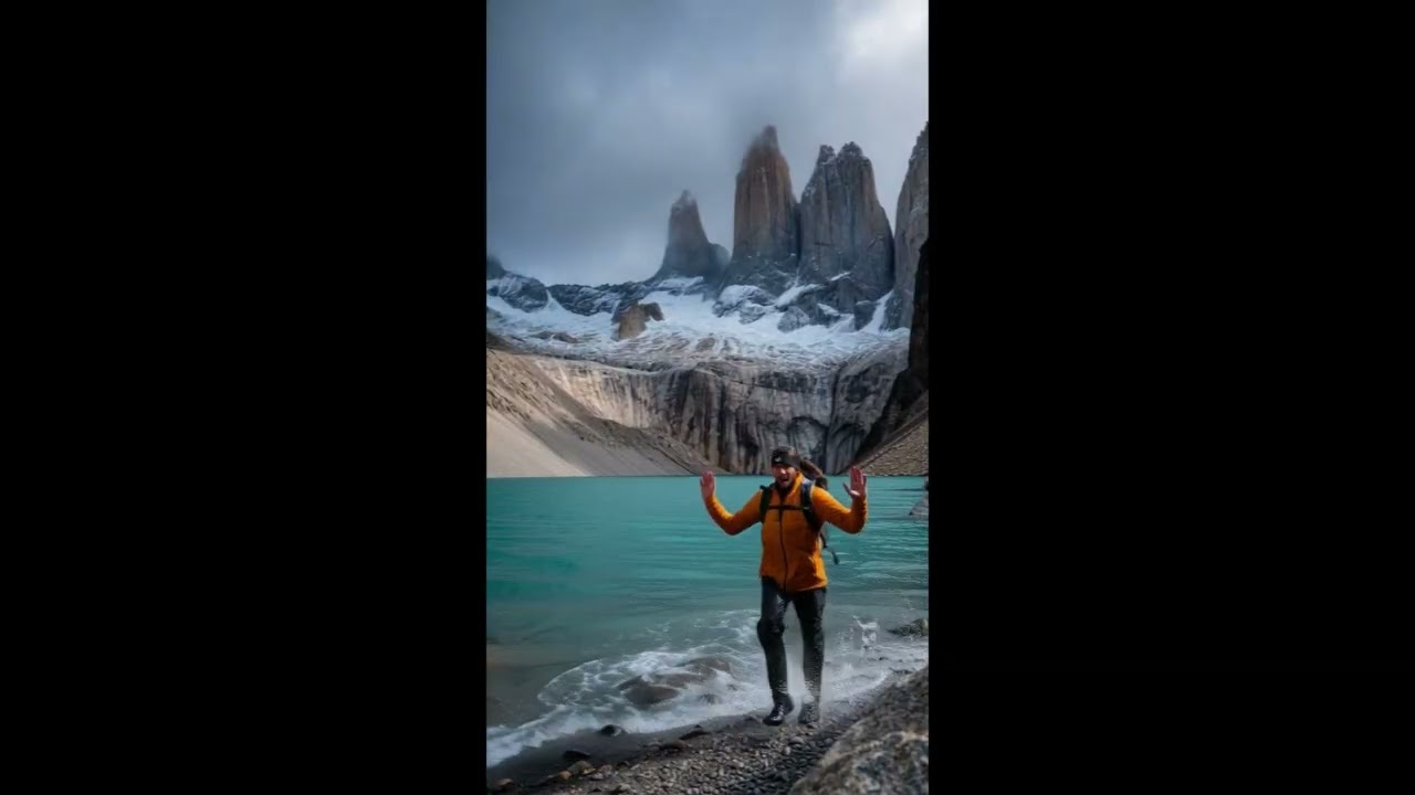 Walking Torres del Paine.