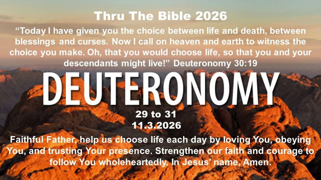 Deuteronomy 29 to 31 - 11.3.2026